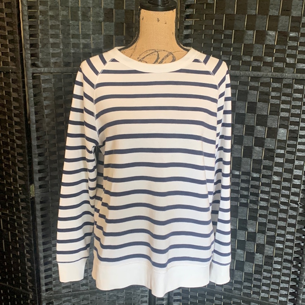 Old Navy sweater. Size medium. Blue and white stripes